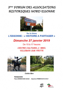 3ème forum des associations historiques du Nord Essonne @ Centre Culturel Jacques Brel