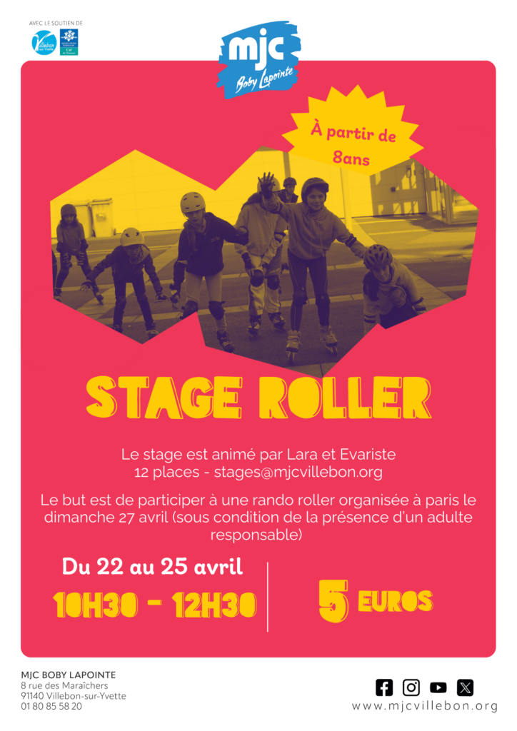 Stage Roller - 22/04 au 25/04 - (à partir de 8 ans)